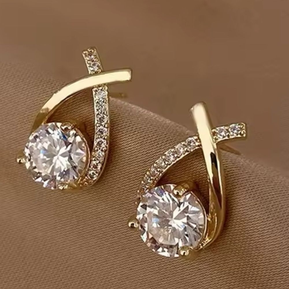 Elegant Gold and Silver Women's Earrings